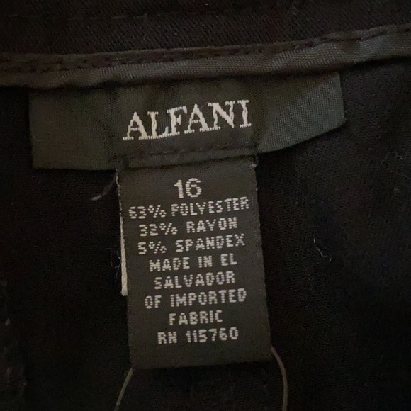Alfani black dress pants size 16 bootcut NWT - Picture 4 of 4